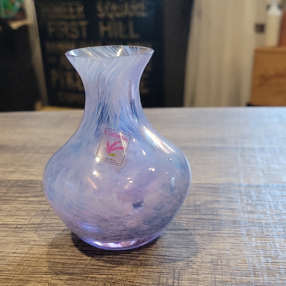 Caithness Blue/Purple/Clear Little Bud Vase;NWT